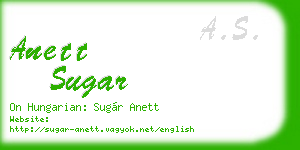 anett sugar business card