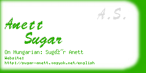 anett sugar business card